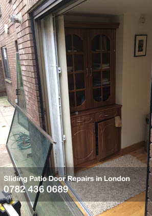Removing sliding patio door for repairs